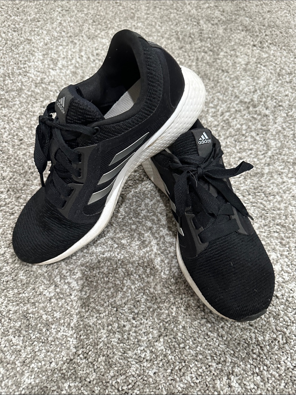 adidas Women's Black and White Athletic Running Sneakers